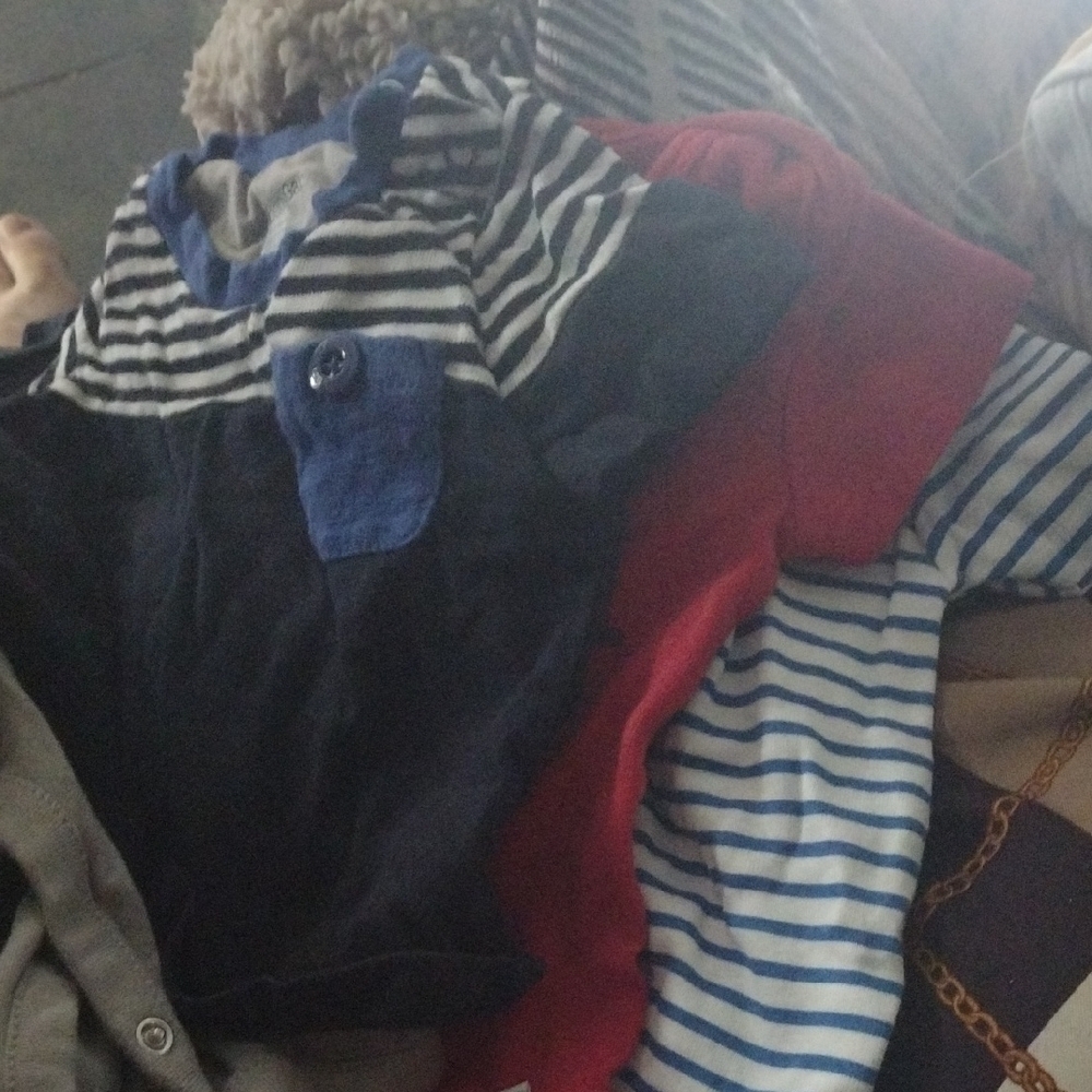 Striped Navy and Blue Kids Shirt